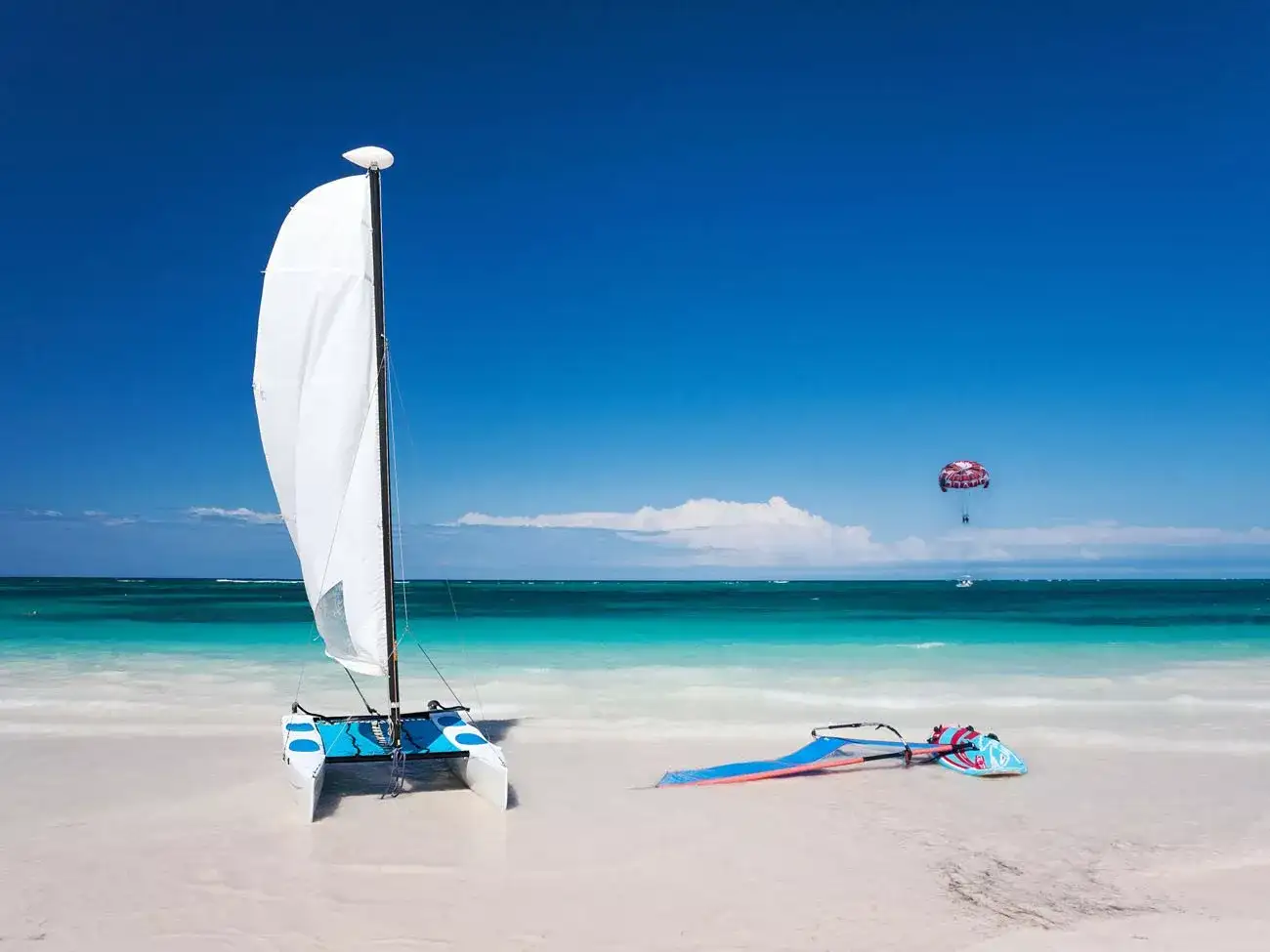 catamaran in the caribbean sea, dominican republic