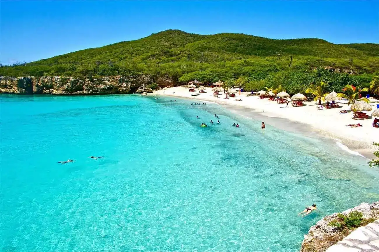 Vista de Groot St Martha em Curaçao