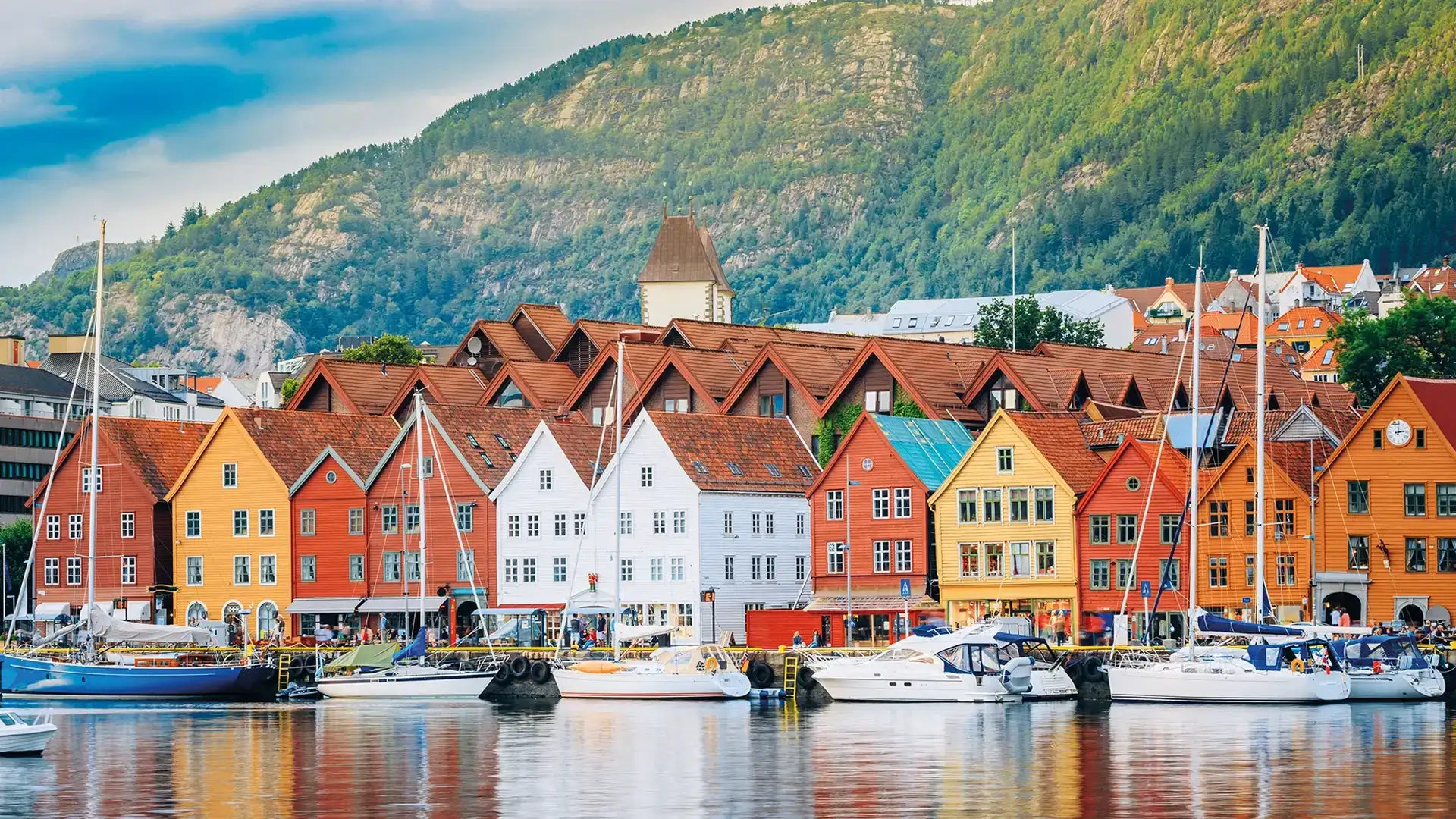 Porto em Bryggen, Bergen, Noruega