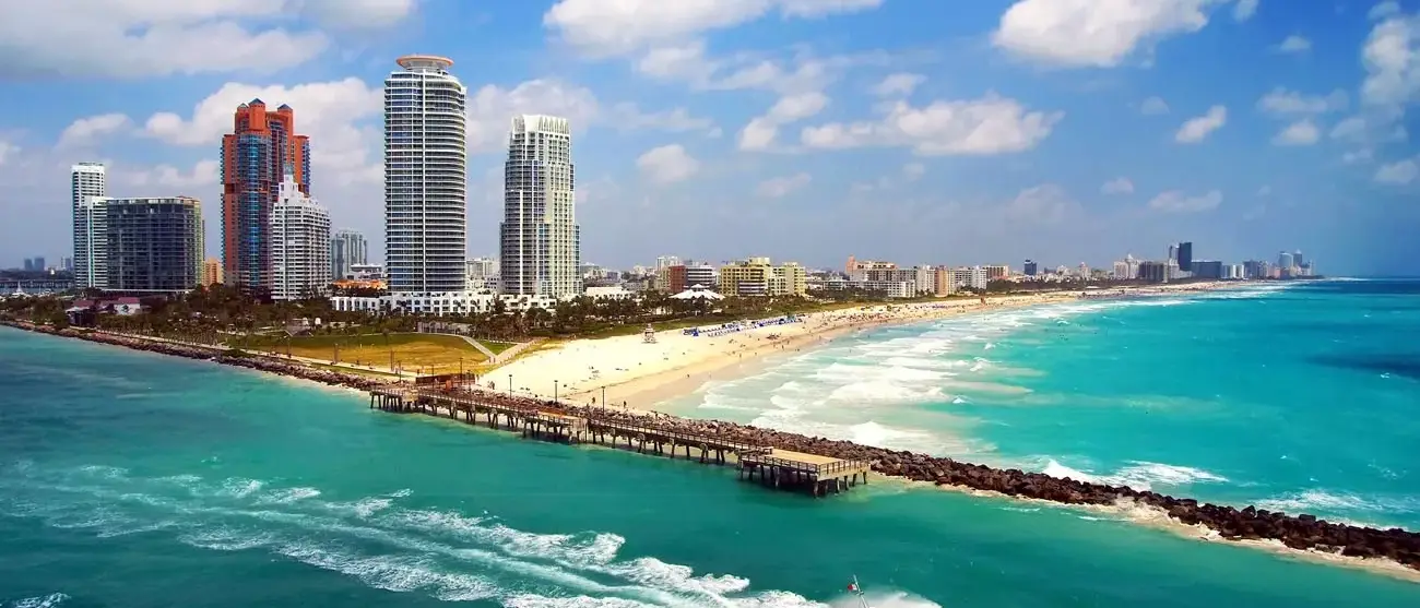 Praia em Miami