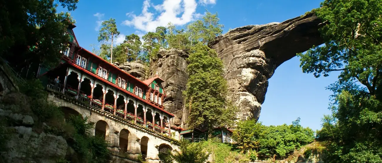 Monumento natural - Pravcicka brana em Hrensko, República Checa