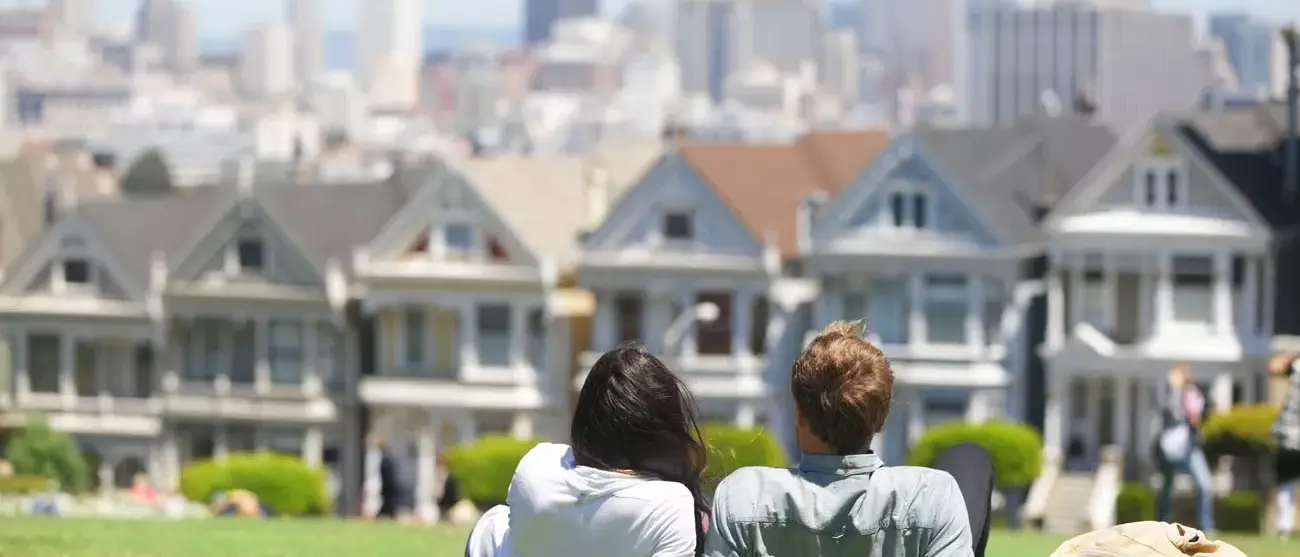 Pessoas na Alamo Square San Francisco