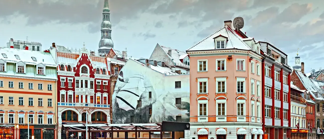 Centro da cidade antiga de Riga - capital da Letónia, a Europa