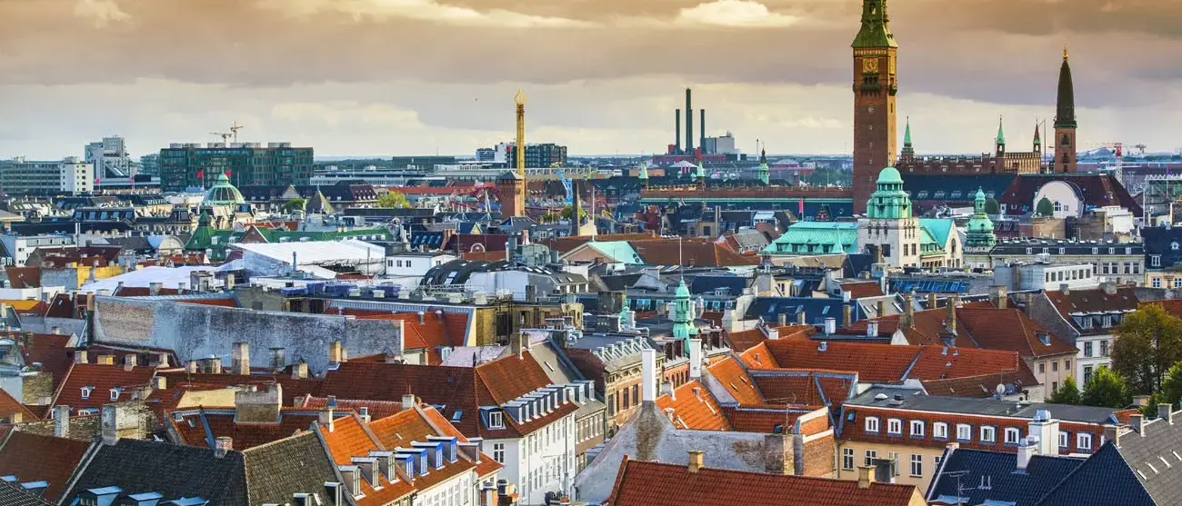 Copenhagen, Dinamarca vista aérea da cidade