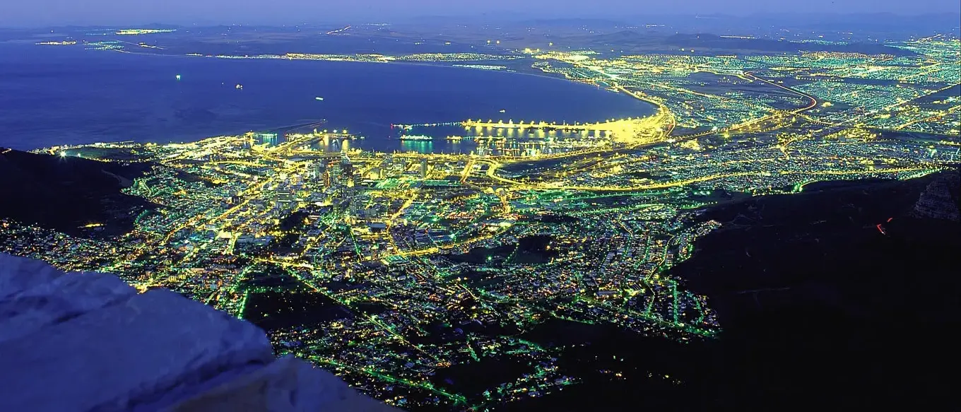 Cidade do Cabo a noite