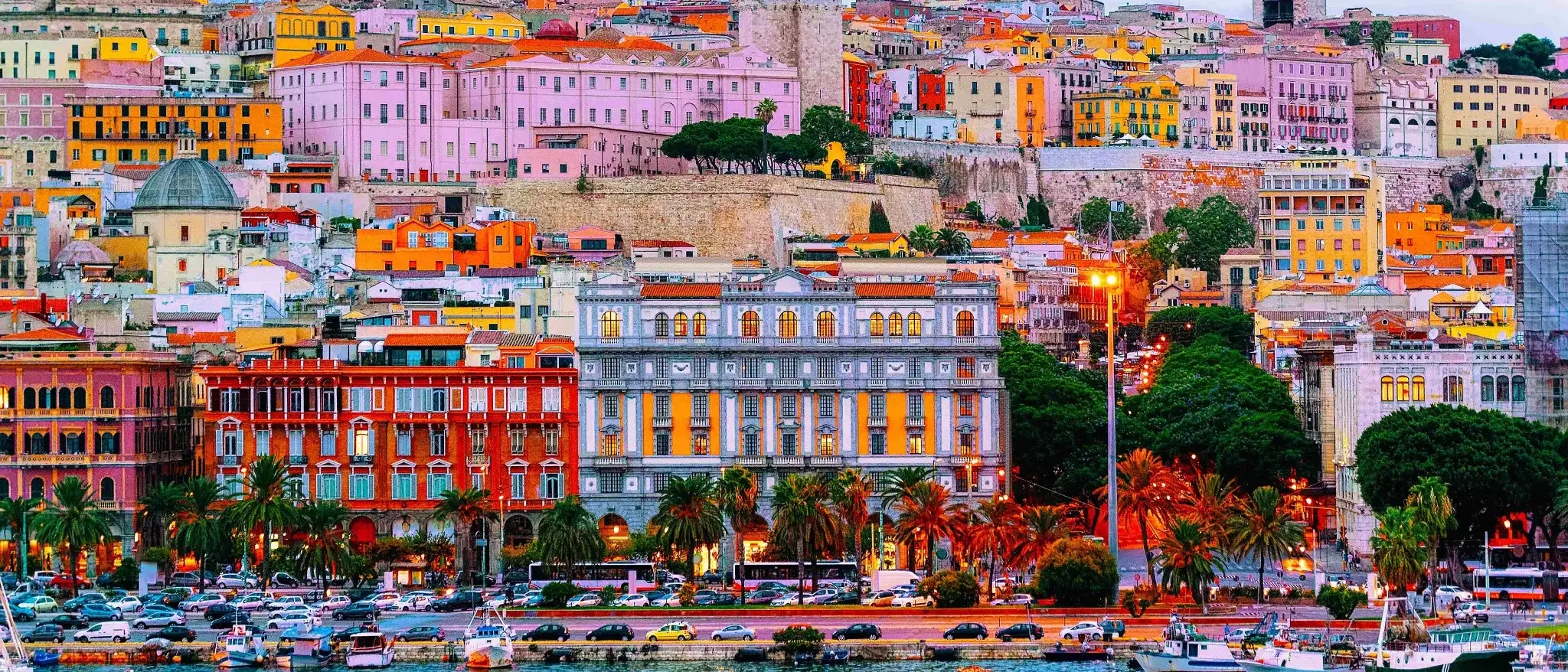 Baia em Cagliari, na Sardenha, Itália