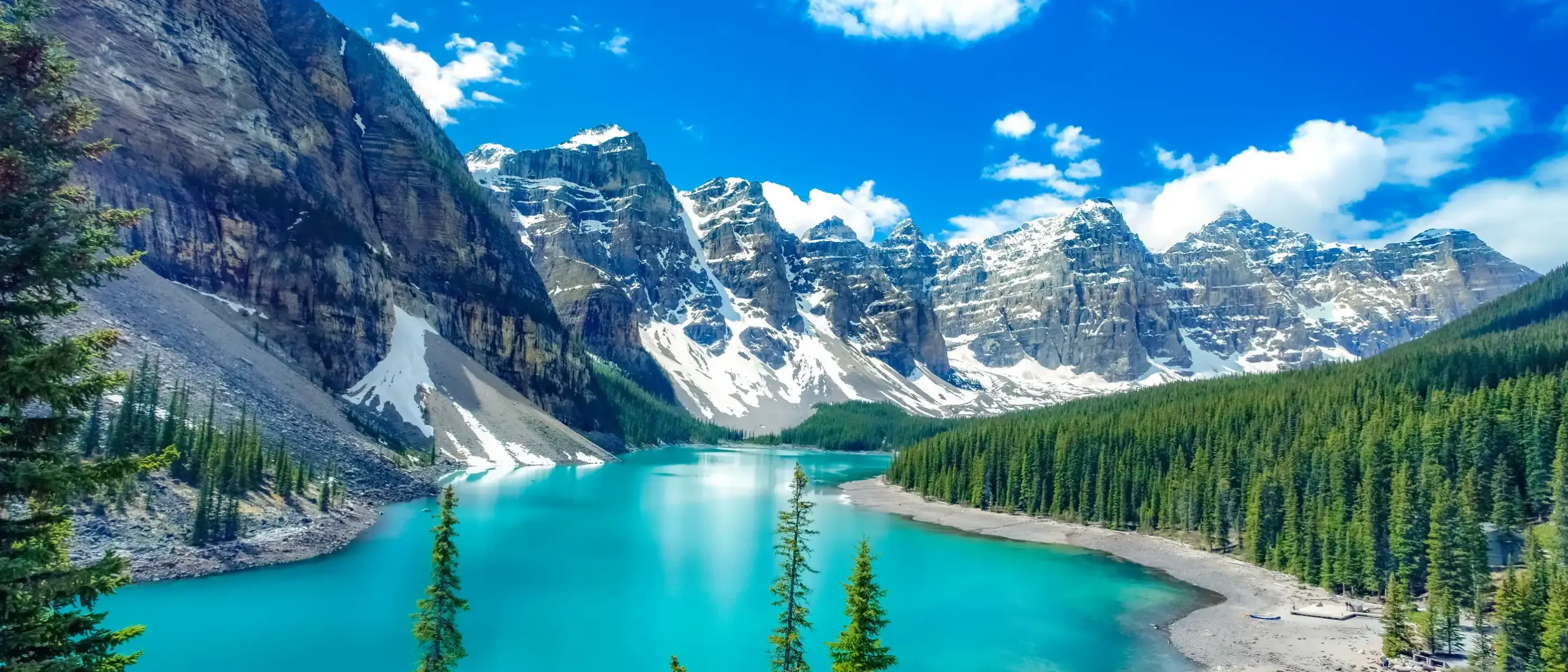 Lago em Banff, no Canada