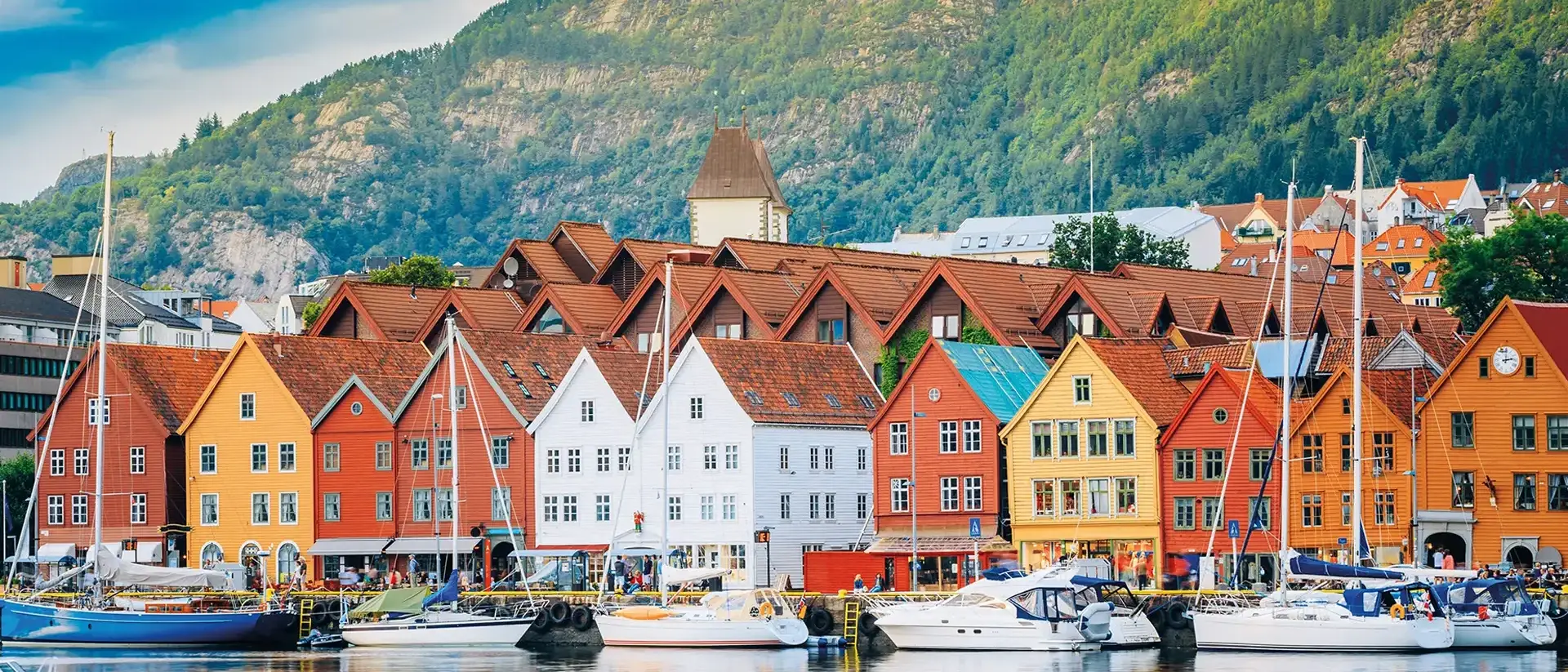 Porto em Bryggen, Bergen, Noruega
