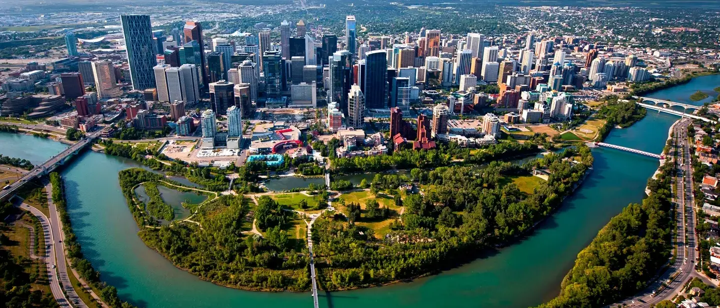 Vista aerea de Calgary