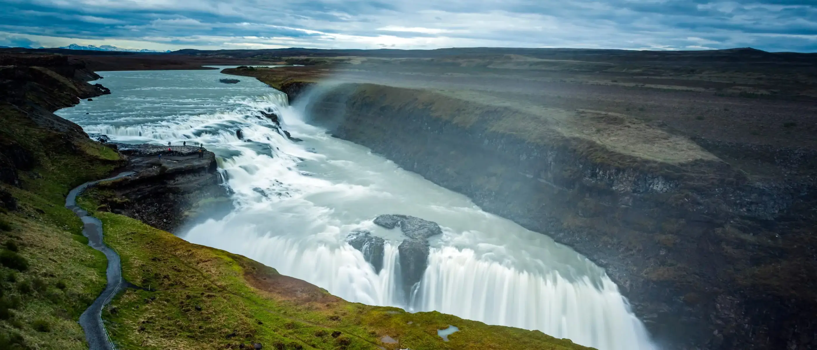 Catarata Gullfoss, na Islândia