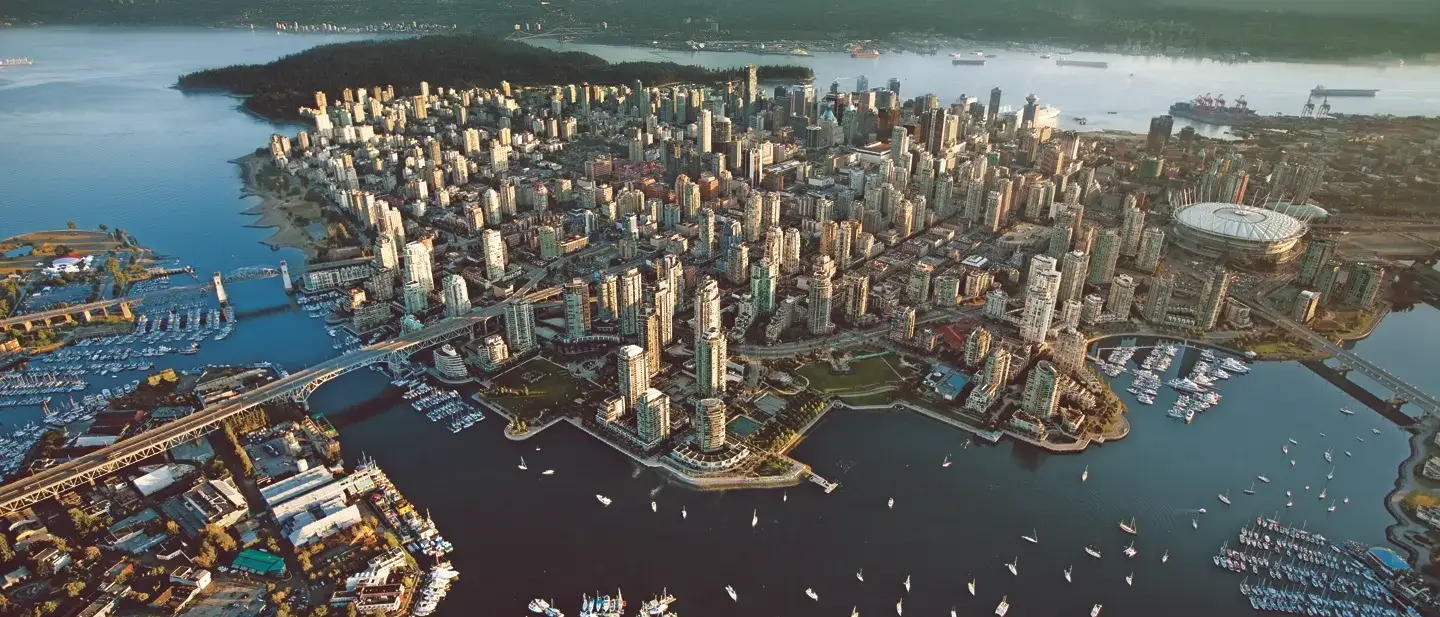 Vista do topo de Vancouver
