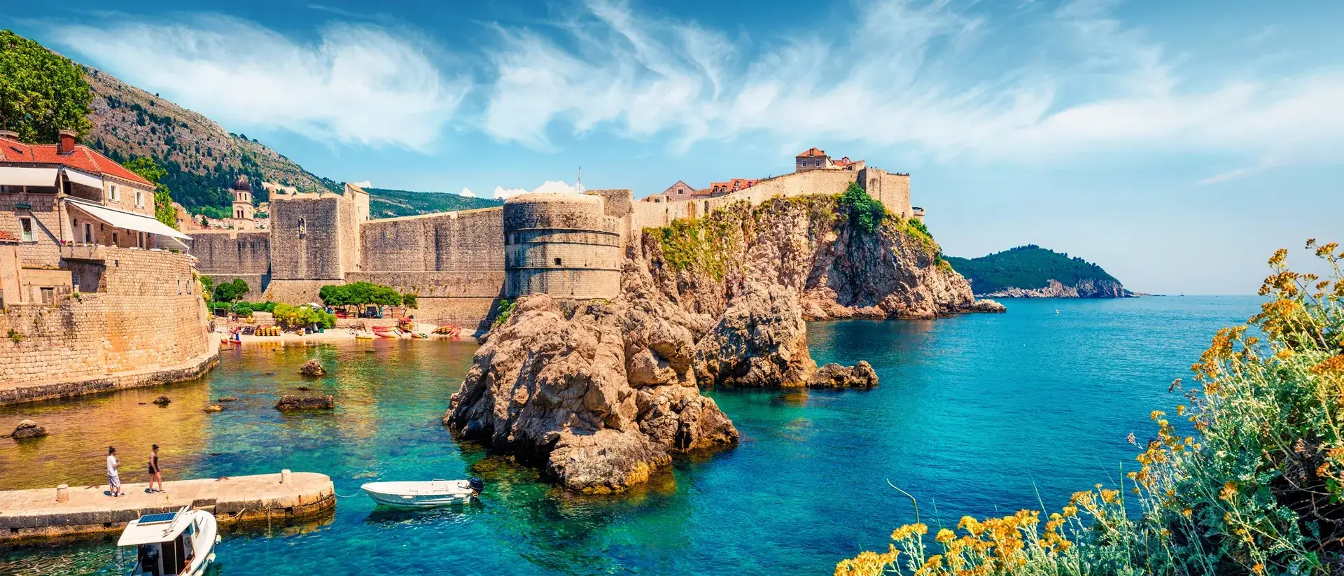 Muralhas de Dubrovnik, na costa da Croácia