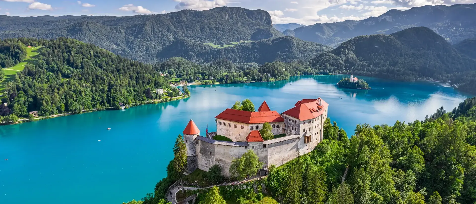 Castelo no Lago Bled, Eslovênia
