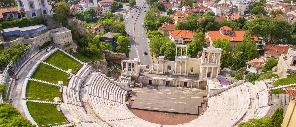 Forum Romano de Filipopolis em Plovdiv,, Bulgária
