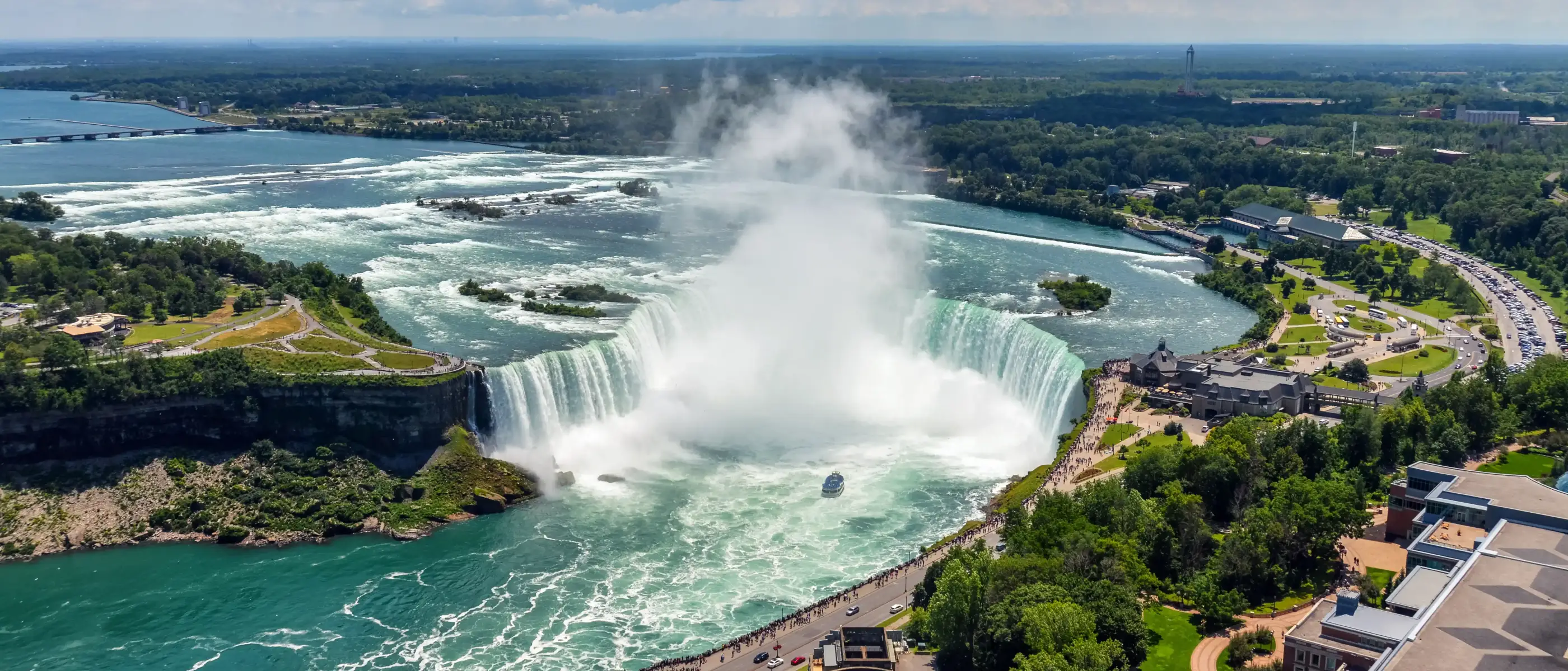 Vista de cima de Niagara Falls, Canada