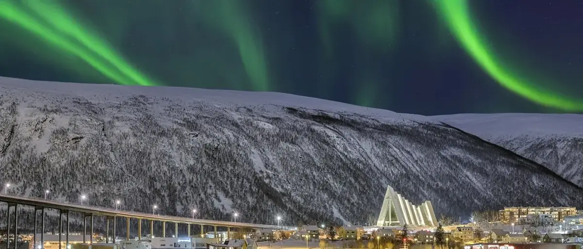 Luzes do Norte em Tromso, Noruega