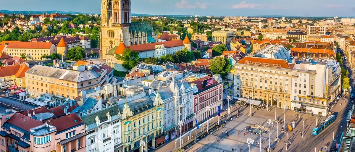 Vista Panorâmica de Zagreb, Croácia