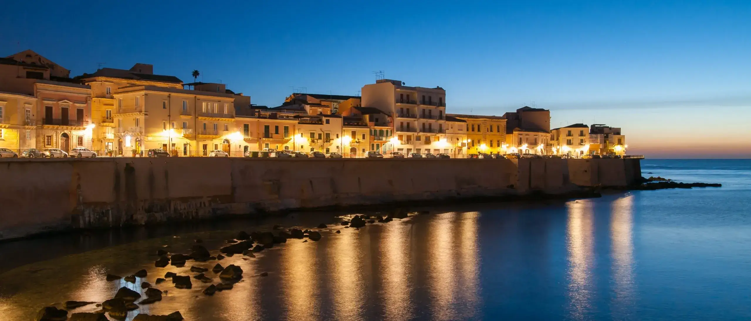 Ortigia a Noite, em Siracusa, Itália