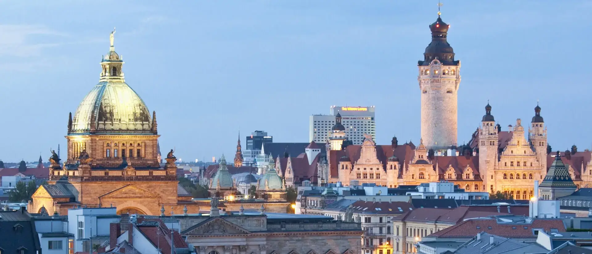 Vista Panorâmica de Leipzig, Alemanha