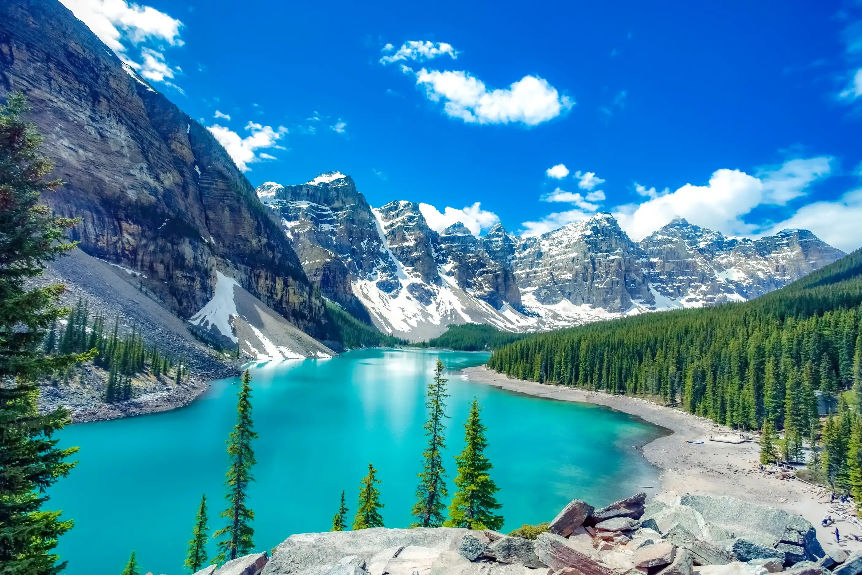 Lago em Banff, no Canada
