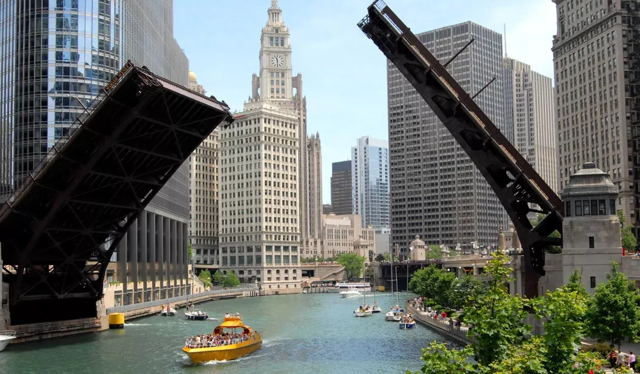 Downtown Chicago Waterfront, Illinois USA