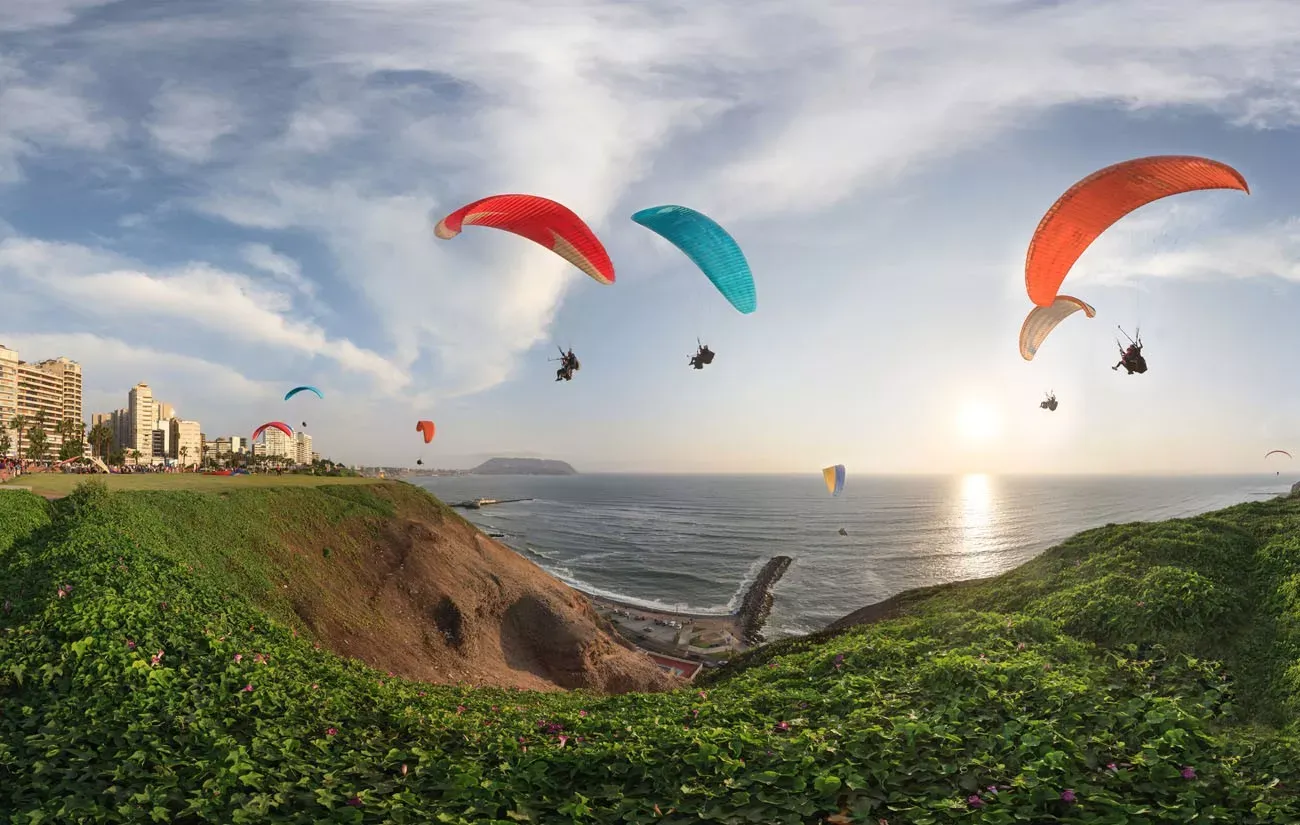 Lima, Peru parapente em Miraflores