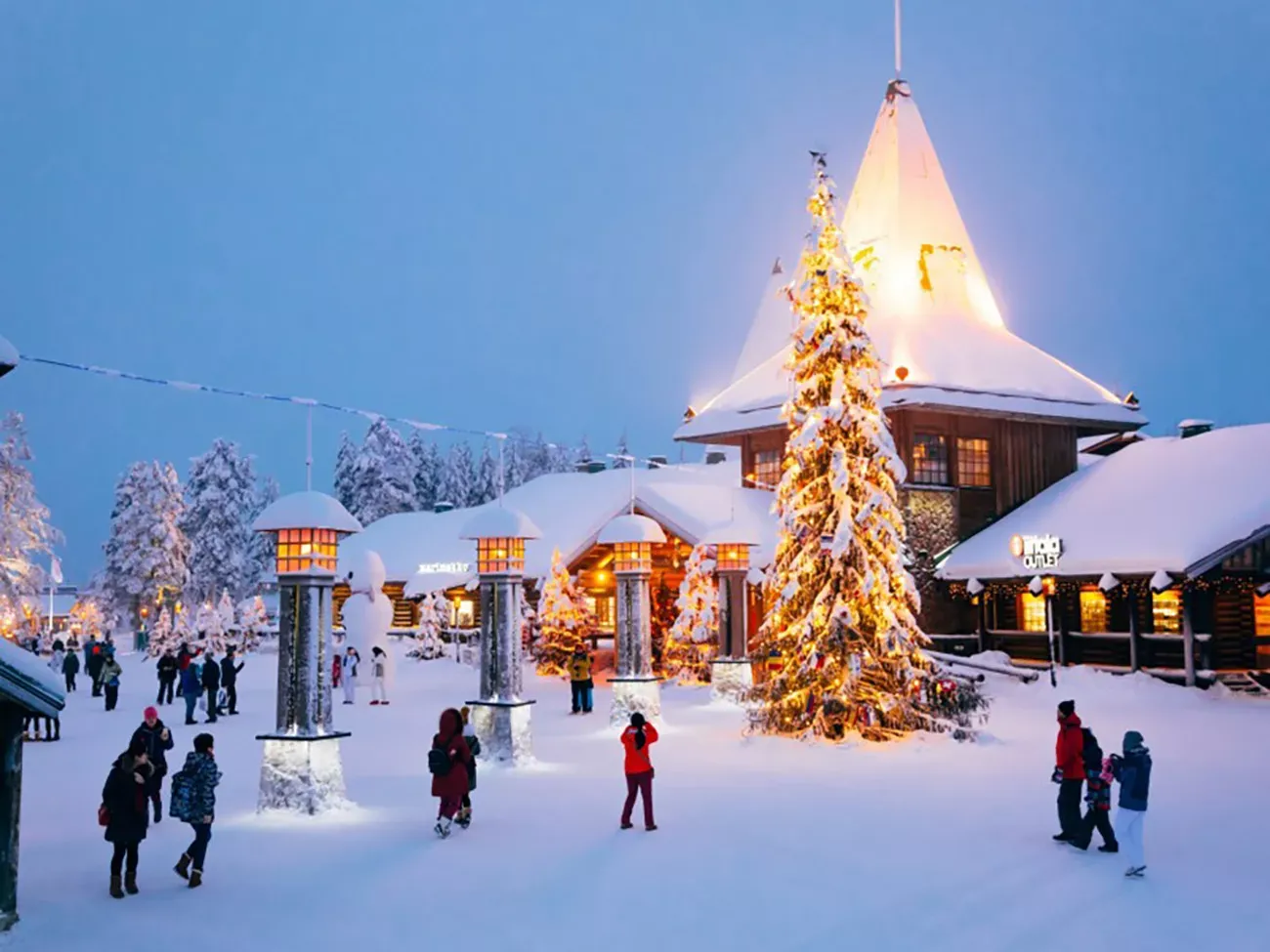 Papai Noel e Aurora Boreal