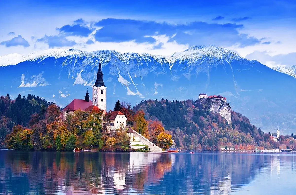 Castelo no Lago Bled, Eslovênia