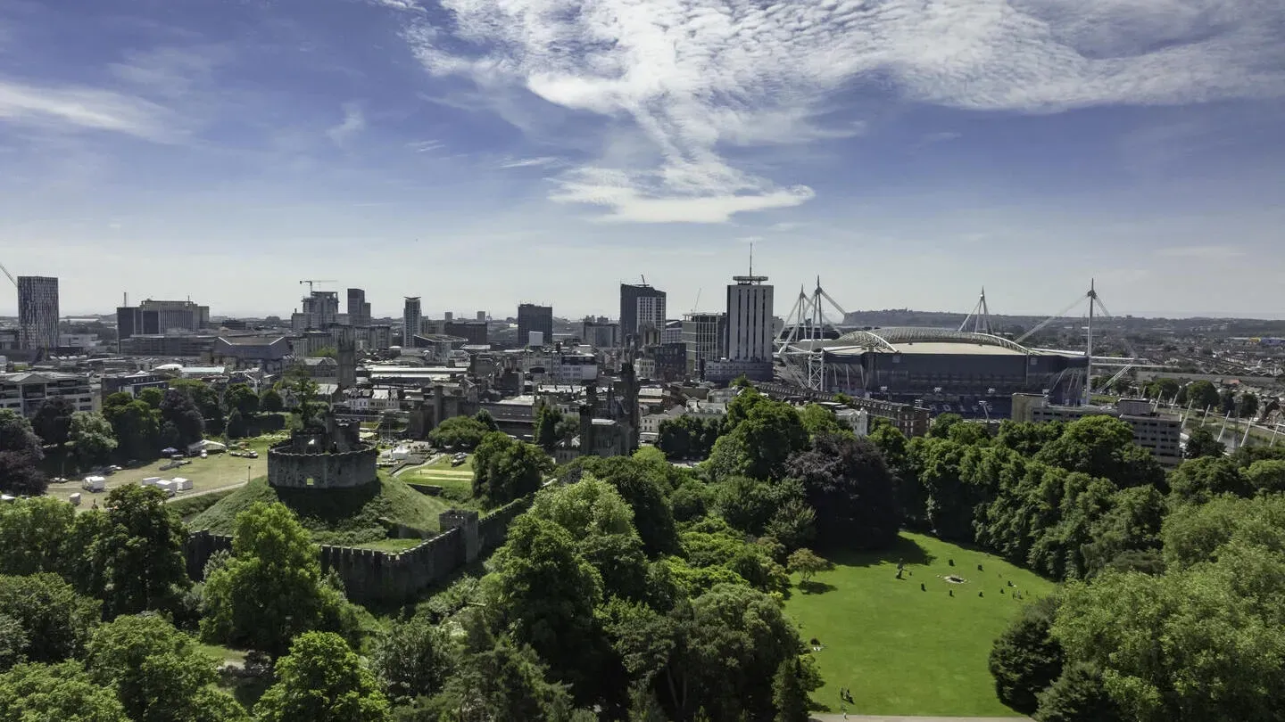 Vista de Cardiff, Gales