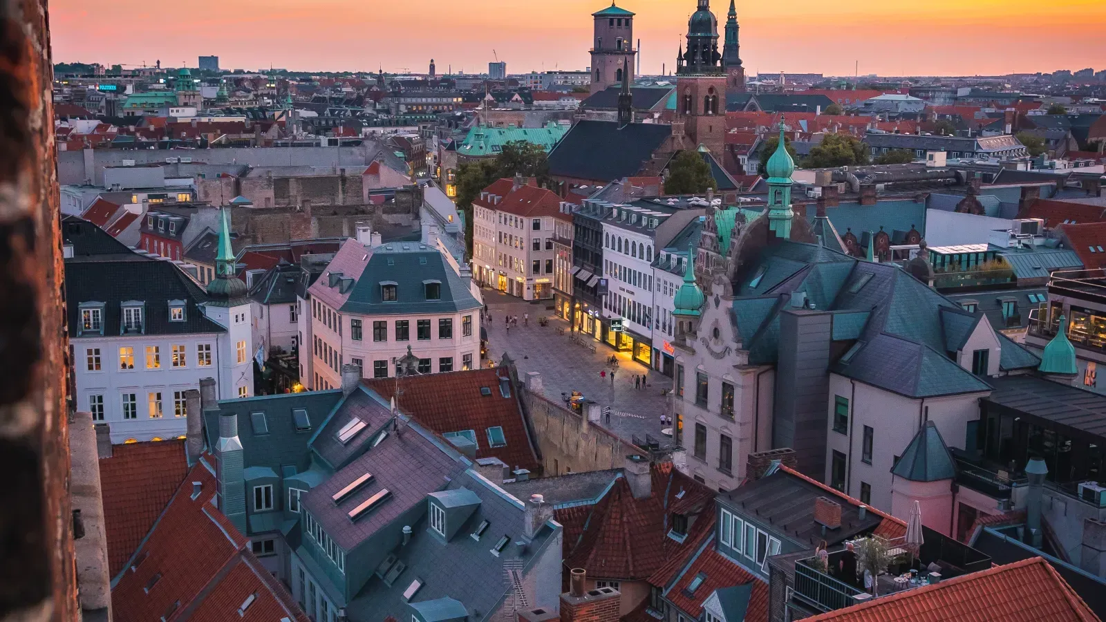 Por do Sol sobre Copenhague, Dinamarca