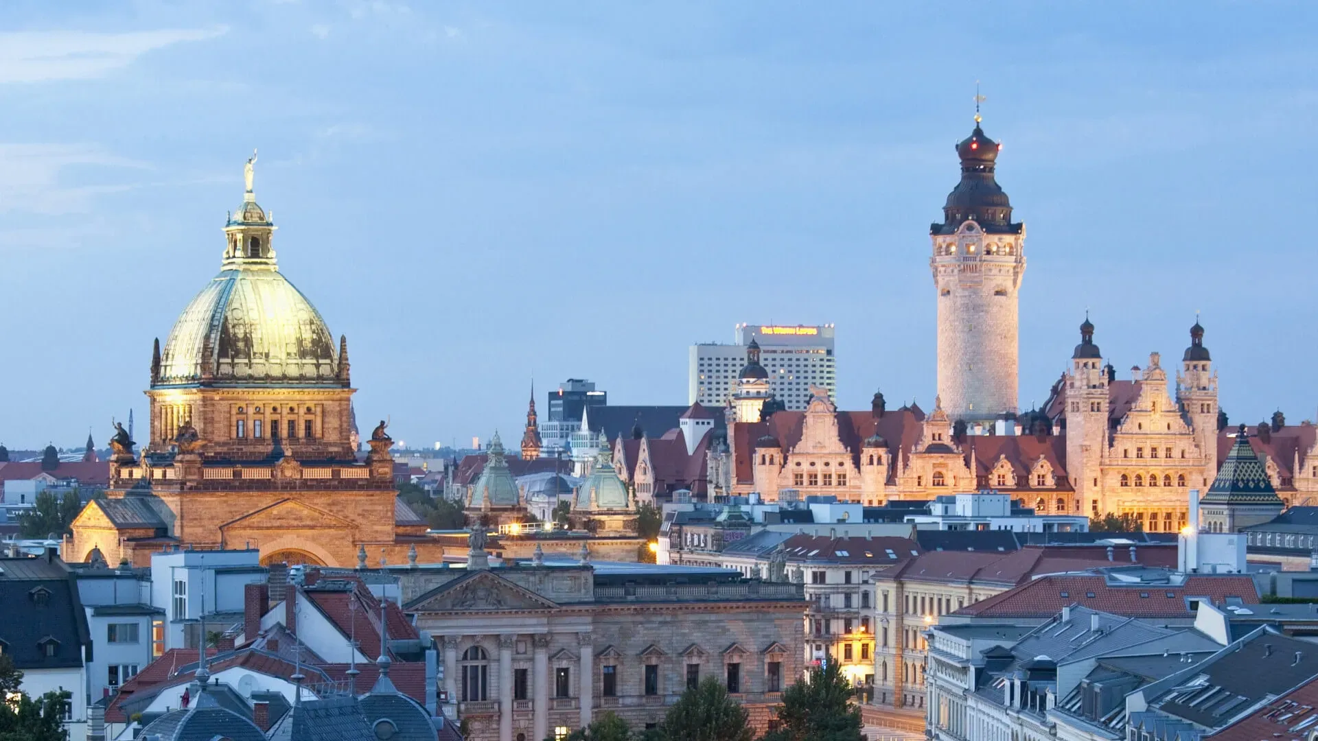 Vista Panorâmica de Leipzig, Alemanha