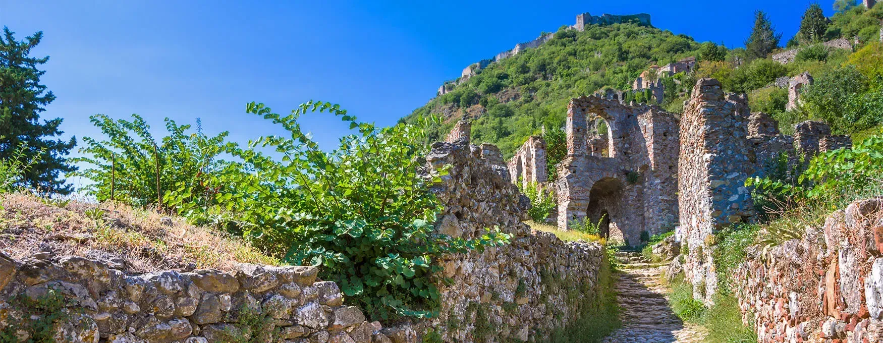 Sítio de Mystras, em Esparta, Grécia